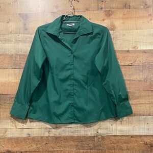 New Edwards Green Button Down Fitted Shirt Size Small, Medium, Large, XL, 3XL